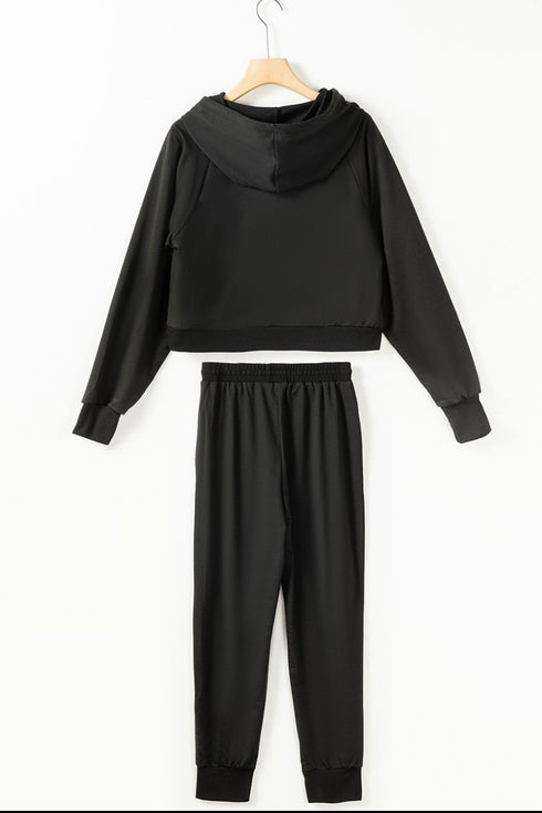 'Valentina' Drawstring Hoodie and Pants Set - Celes Fashion